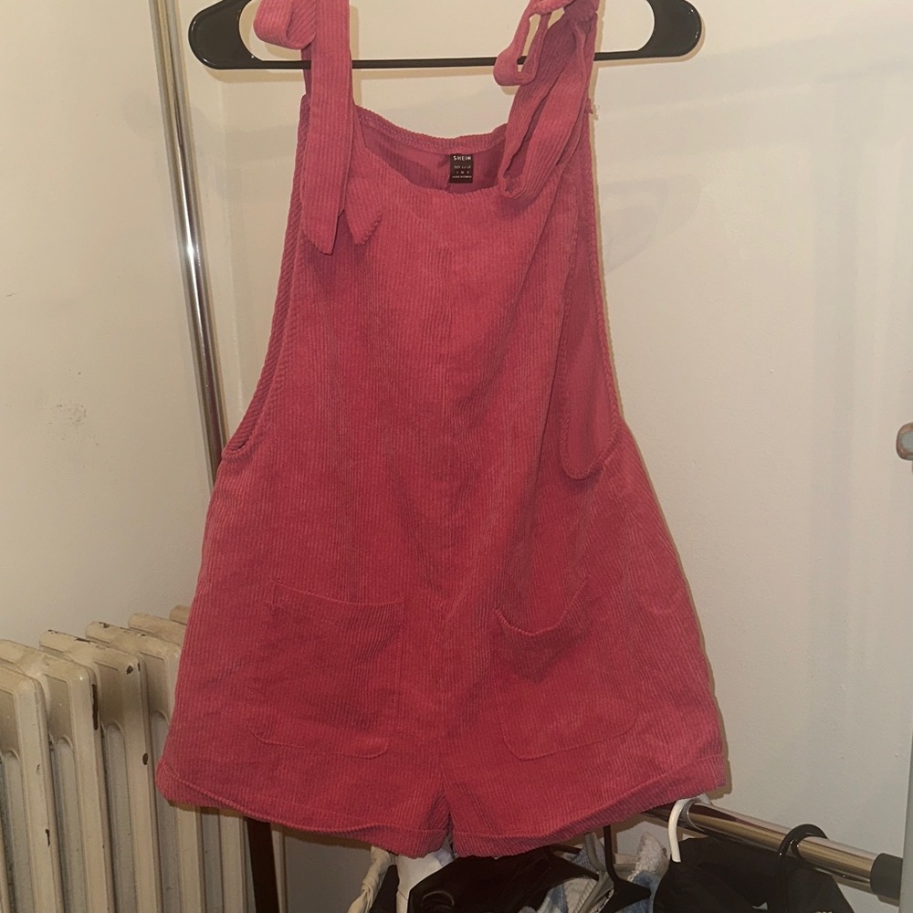 SHEIN Rose Corduroy Romper